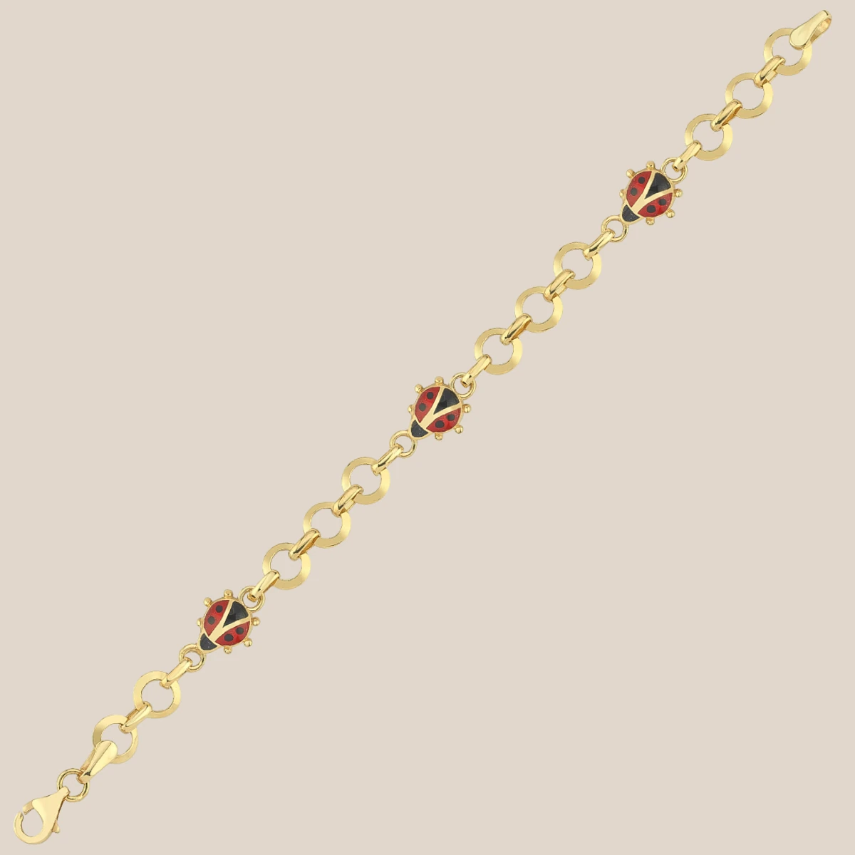 Mineli Uğur Böcekli Altın Çocuk Künyesi