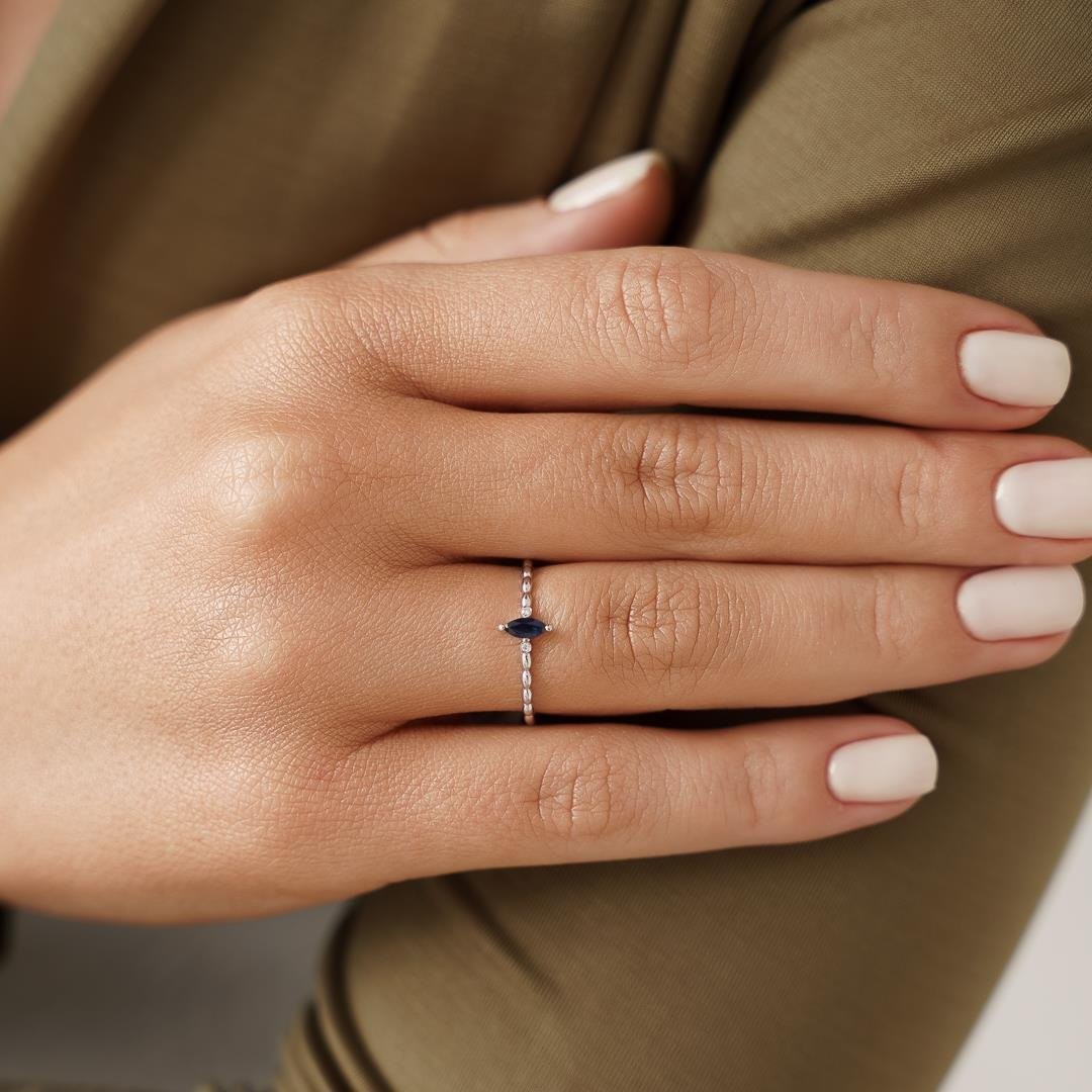 0.15 Ct Minimal Safir Pırlanta Yüzük