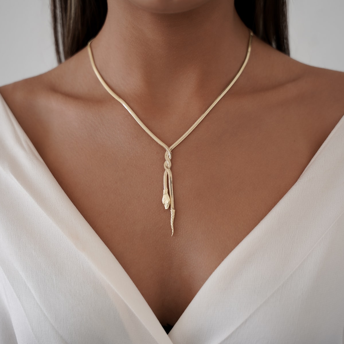 Minimal Örgü Yılan Altın Zincir