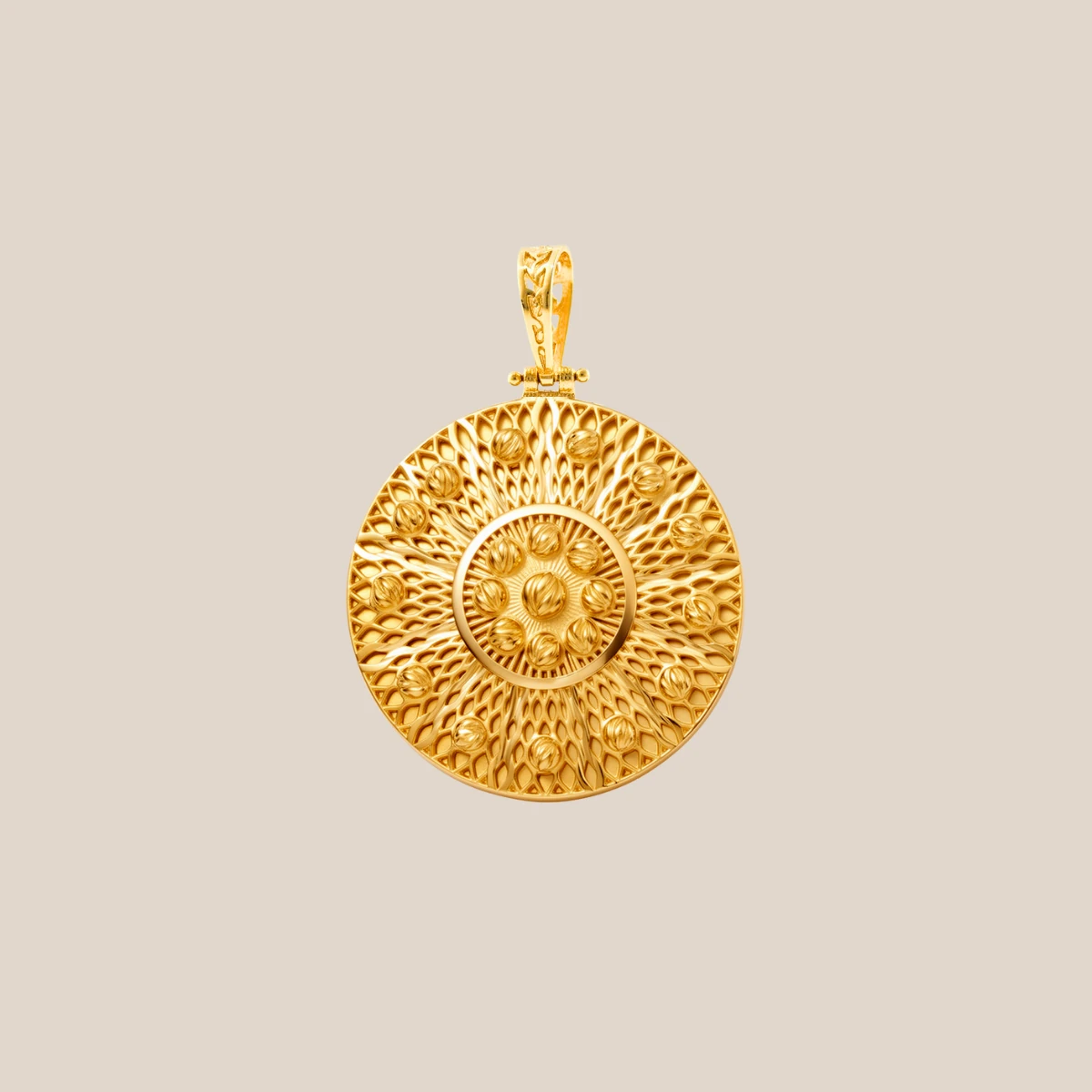 Dorikalı Çember Altın Kolye Ucu 