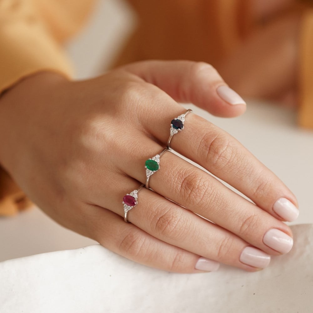 0.53 Ct Zümrüt Taşlı Pırlanta Yüzük