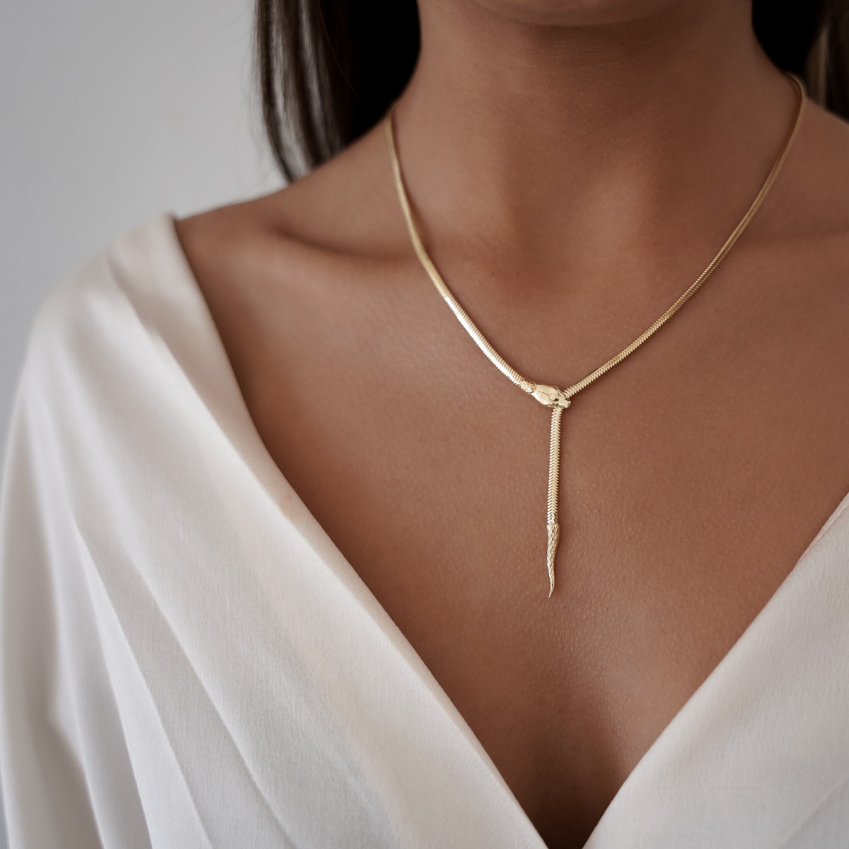 Minimal Bite Yılan Altın Zincir