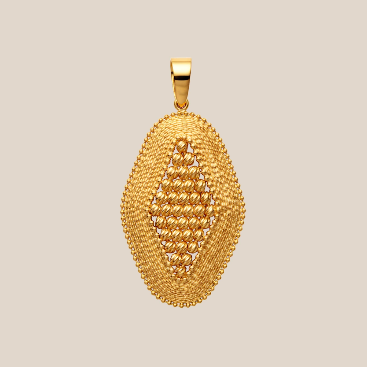 22 Ayar Dorikalı Baklava Altın Kolye Ucu