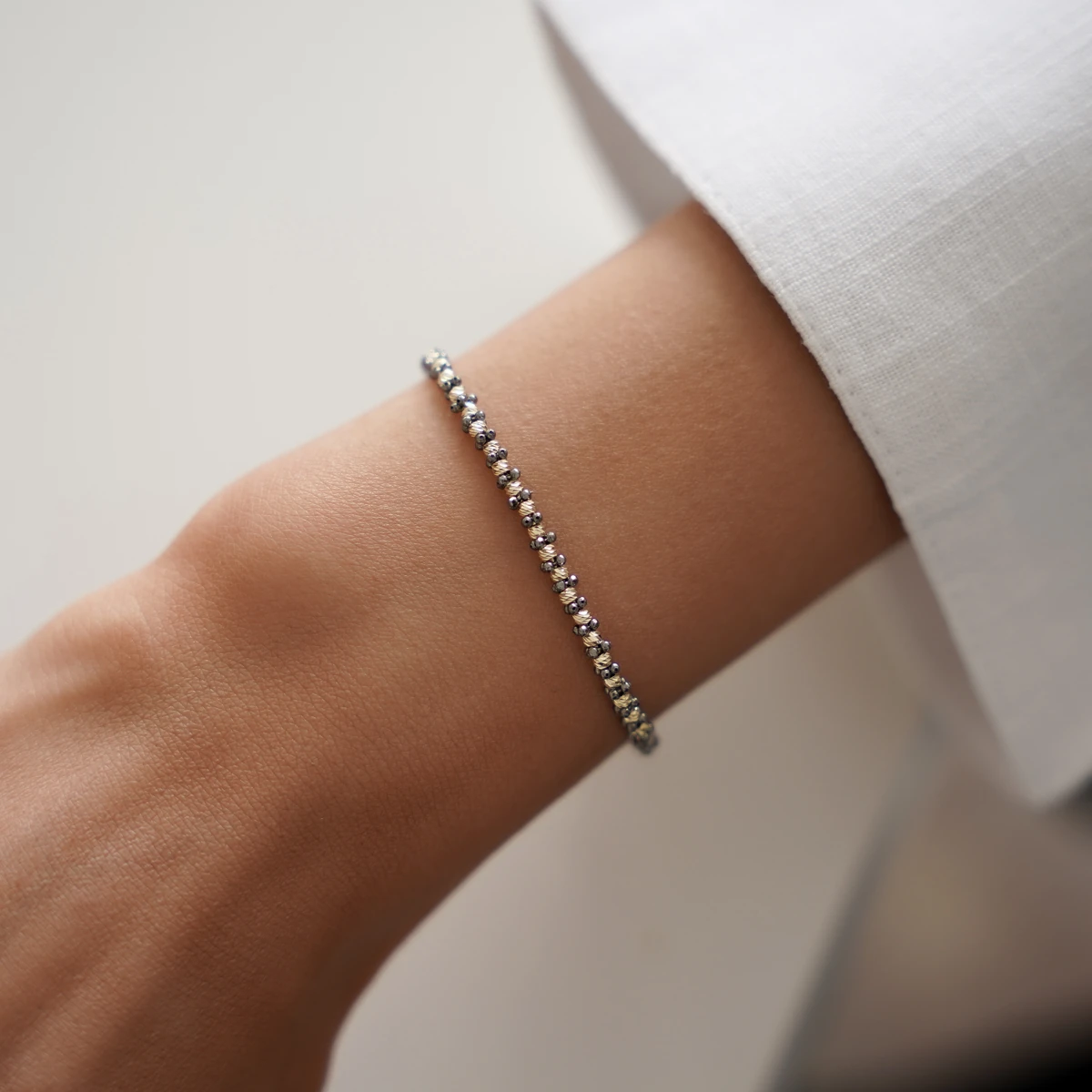 İki Renkli İtalyan Dorika Altın Bileklik