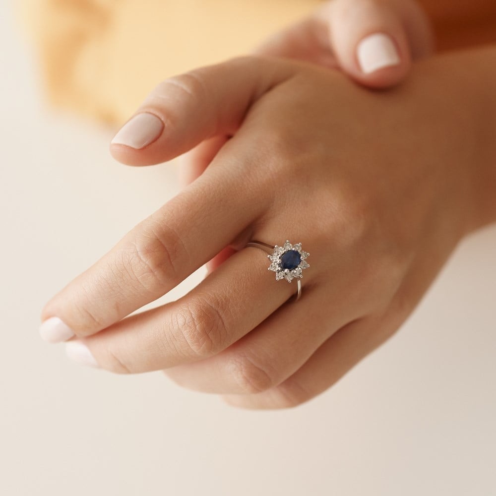 0.78 Ct Safir Taşlı Pırlanta Yüzük