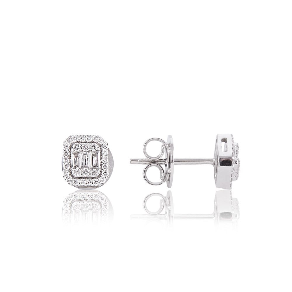 0.25 Ct Pırlanta Baget Küpe