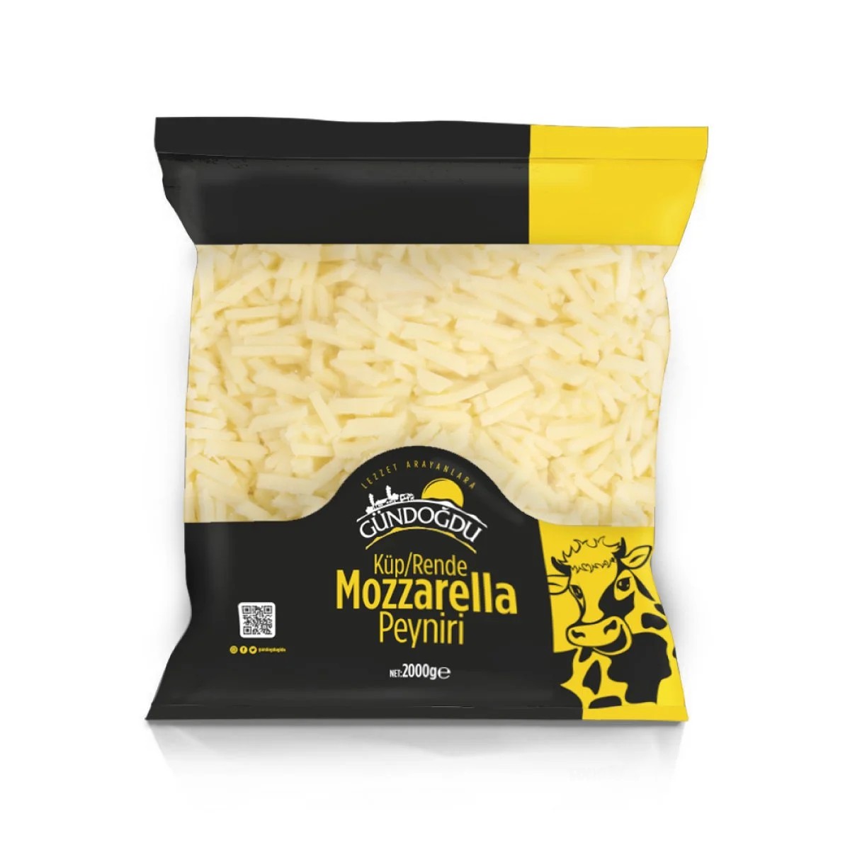 Gündoğdu Mozzarella Peyniri Küp/Şerit 2000gr