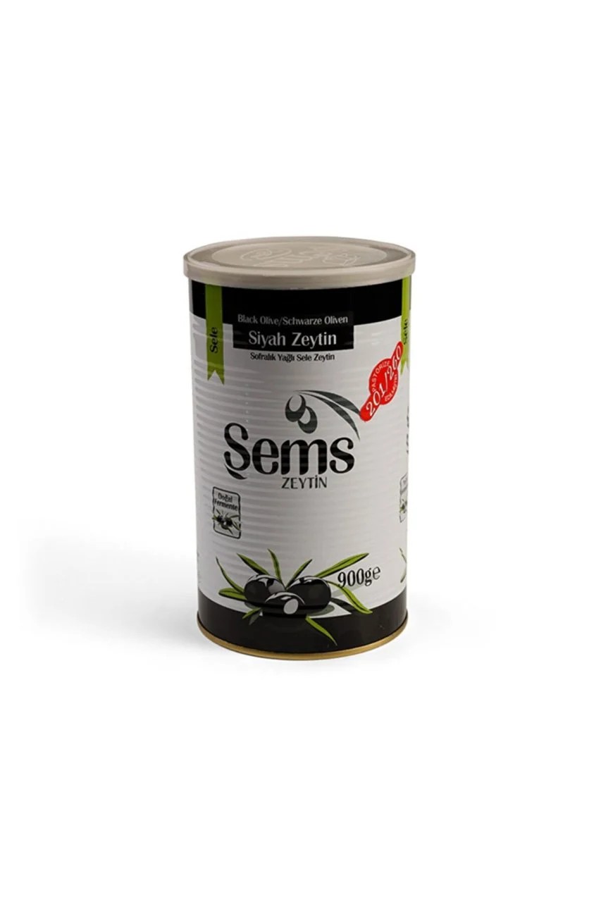 Şems Siyah Zeytin 231-260 Kalibre 900gr