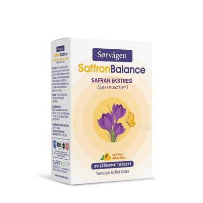 Sorvagen SaffronBalance Safran Çiğneme Tableti- 30 Tablet