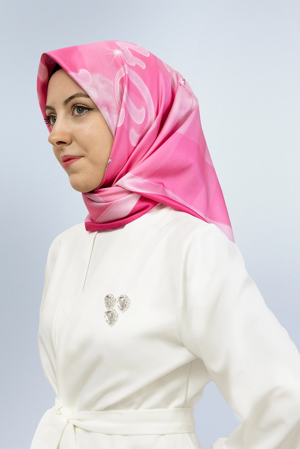 Pink Dream Eşarp, Sokak Stili ve Sport, Twill Kumaş