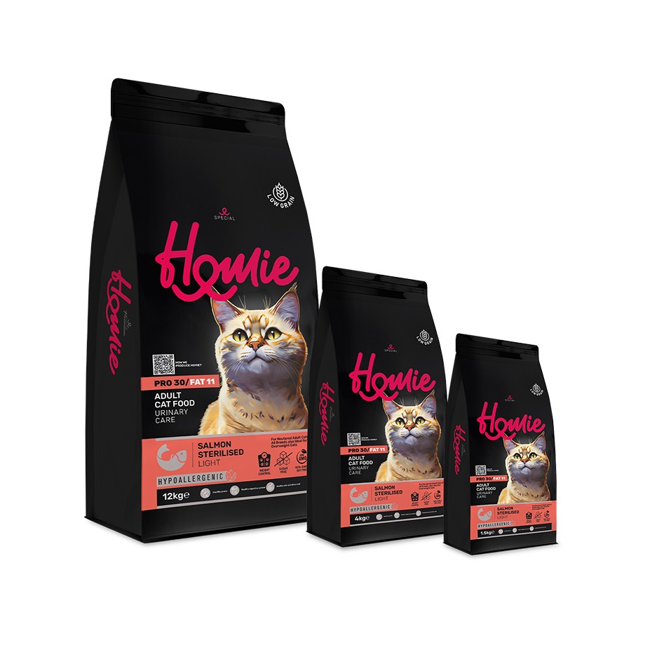 Homie Somonlu Kısırlaştırılmış Yetişkin Kedi Maması 12 Kg