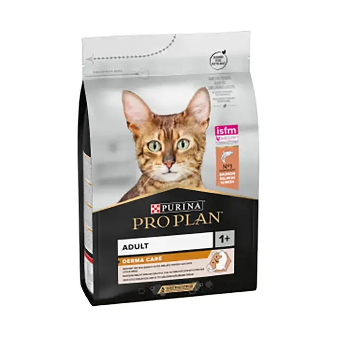 PRO PLAN® Derma Care® Yetişkin Kediler için, Zengin Somon İçeriği 10 Kg