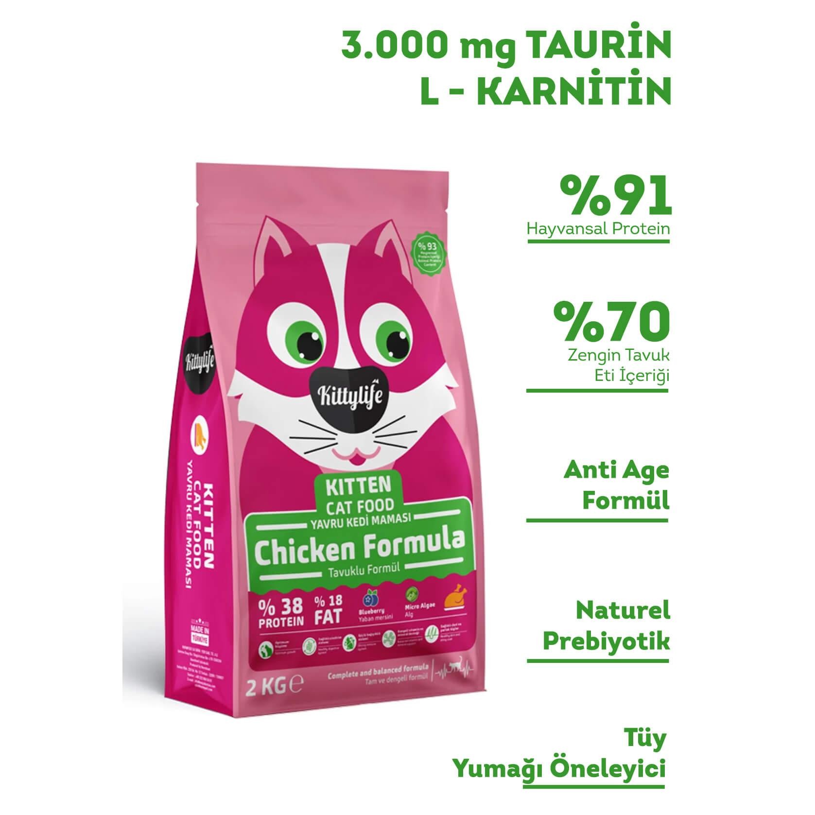 Kittylife Tavuklu Yavru Kedi Maması - 2 kg