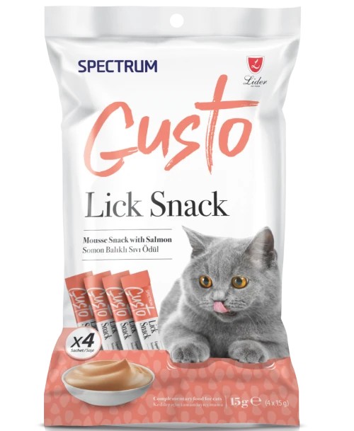 Spectrum Gusto Lick Snack 5’li Asorti Sıvı Kedi Ödül Maması Paketi (15 gr x 4 adet x 5 çeşit)