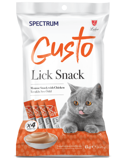 Spectrum Gusto Lick Snack Tavuklu Kedi Sıvı Ödül Maması 4 x 15 Gr