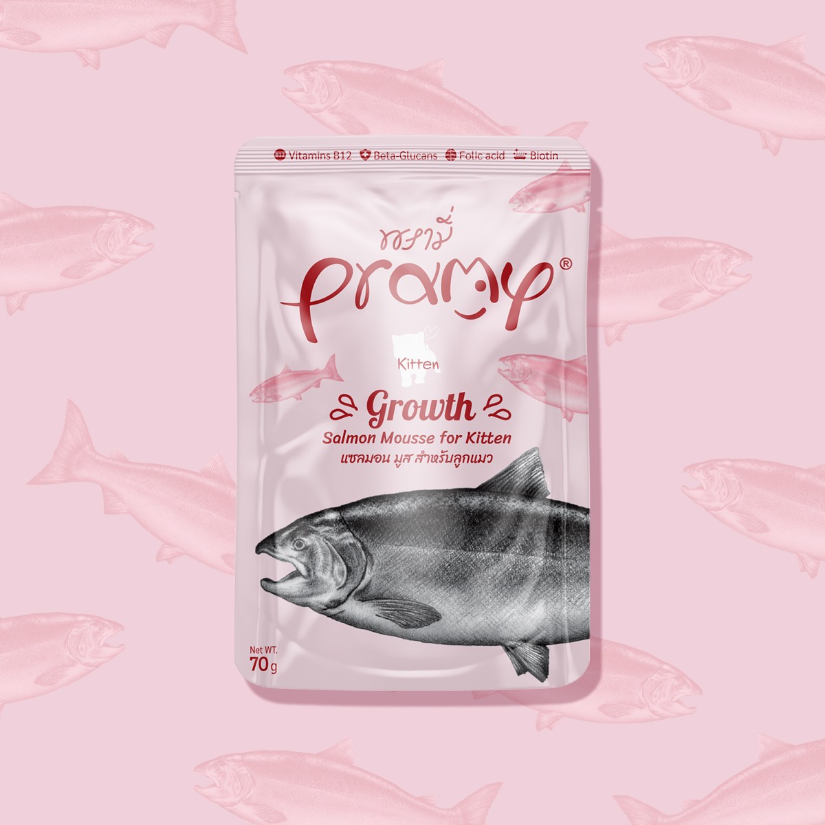 Pramy Somonlu Mousse Yaş Mama 70g -Growth-