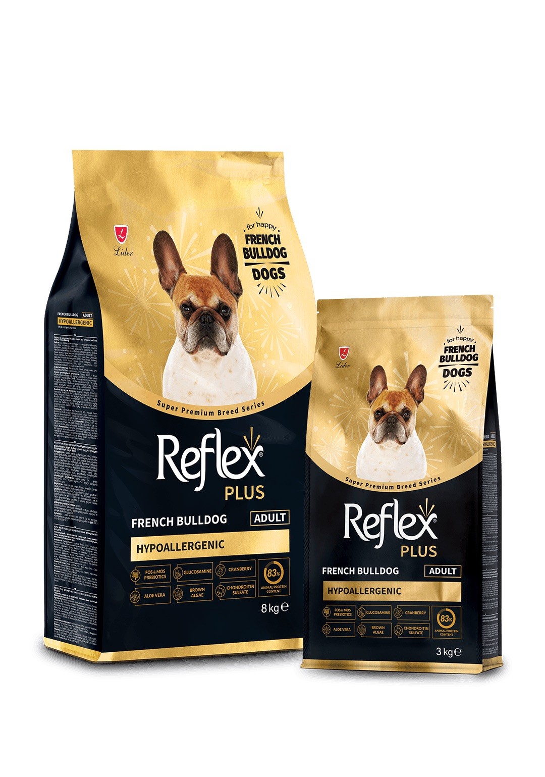 Reflex Plus French Bulldog Yetişkin Köpek Maması 3 Kg