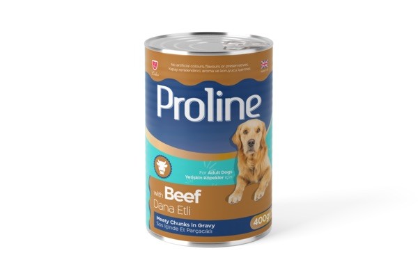 Proline Dana Etli Yetişkin Sos İçinde Et Parçacıklı Konserve Köpek Maması 400 Gr - 12'li