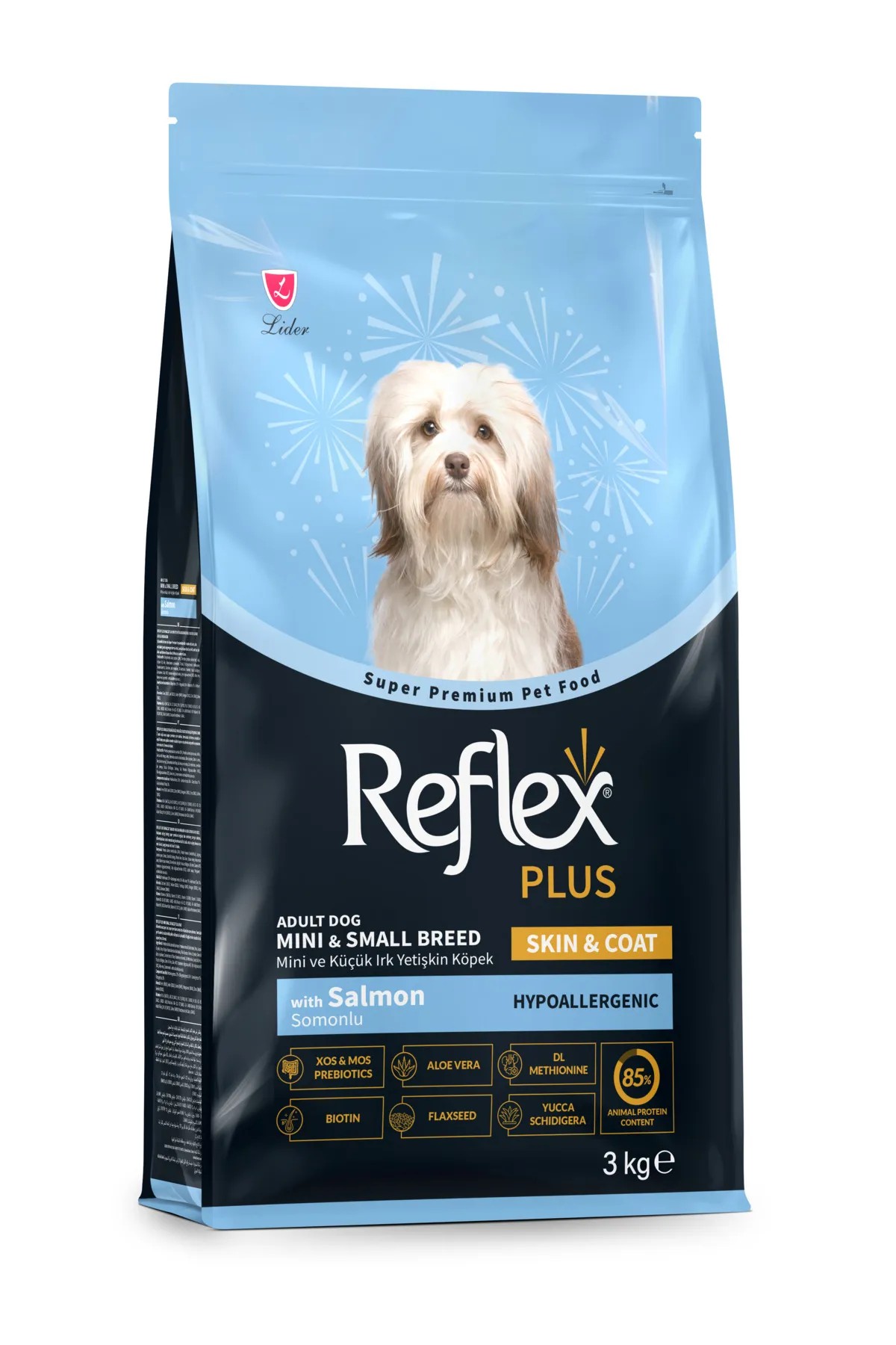 Reflex Plus Skin & Coat Somonlu Mini ve Küçük Irk Yetişkin Köpek Maması 3 Kg