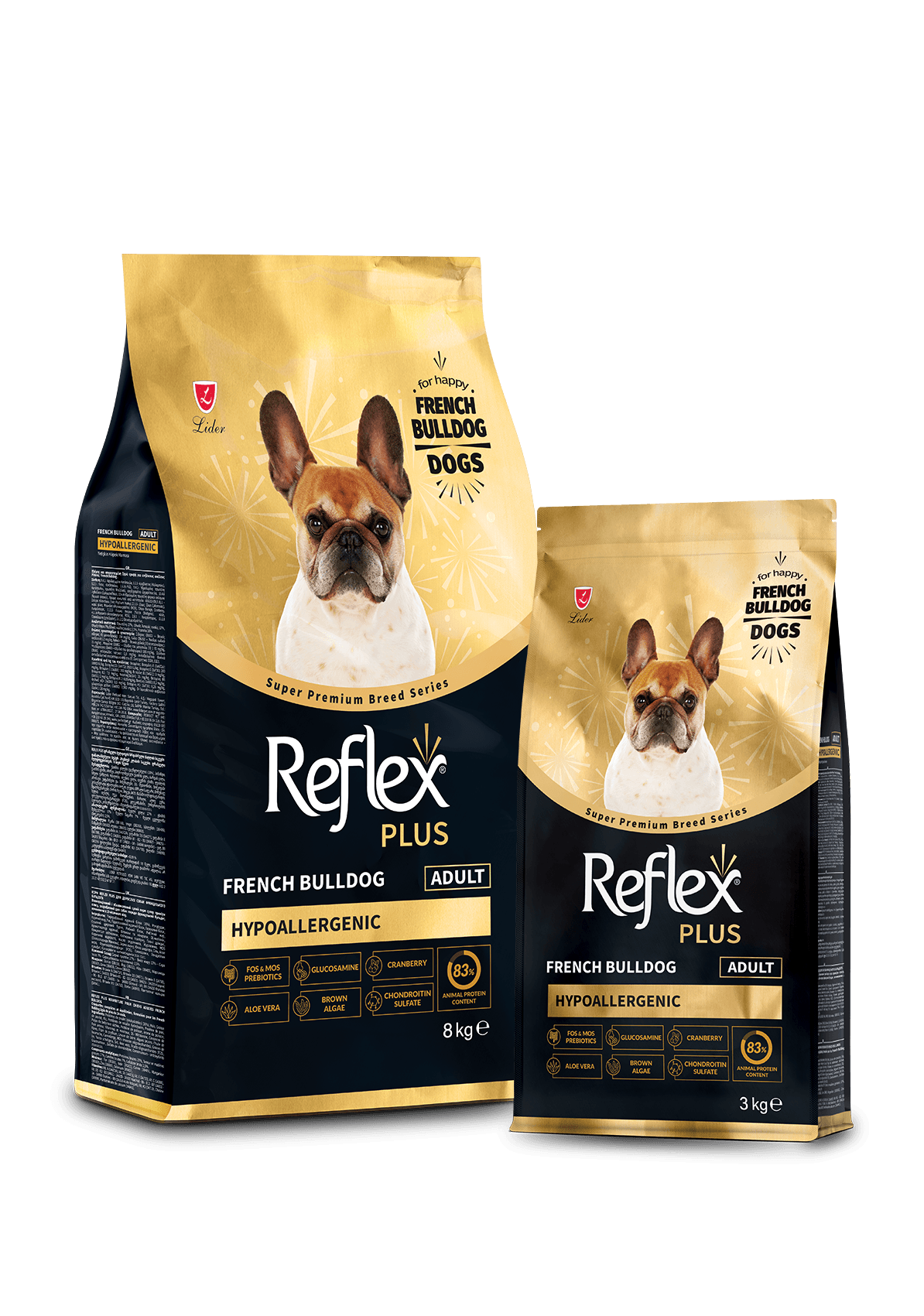 Reflex Plus French Bulldog Yetişkin Köpek Maması - 3 Kg