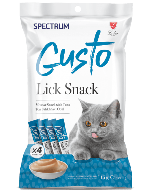 Spectrum Gusto Lick Snack Ton Balığı Kedi Sıvı Ödül Maması 4 x 15 Gr