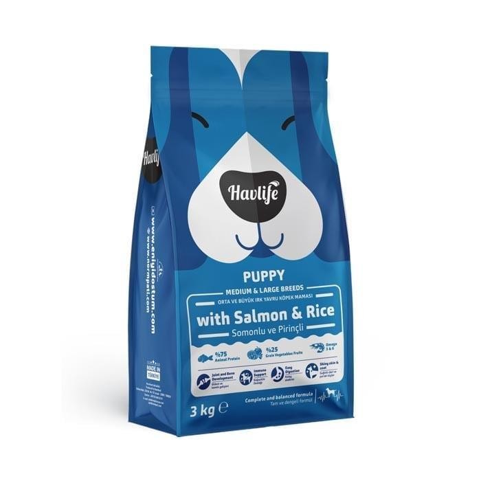 Havlife Somonlu Orta ve Büyük Irk Yavru Köpek Maması - 3 kg