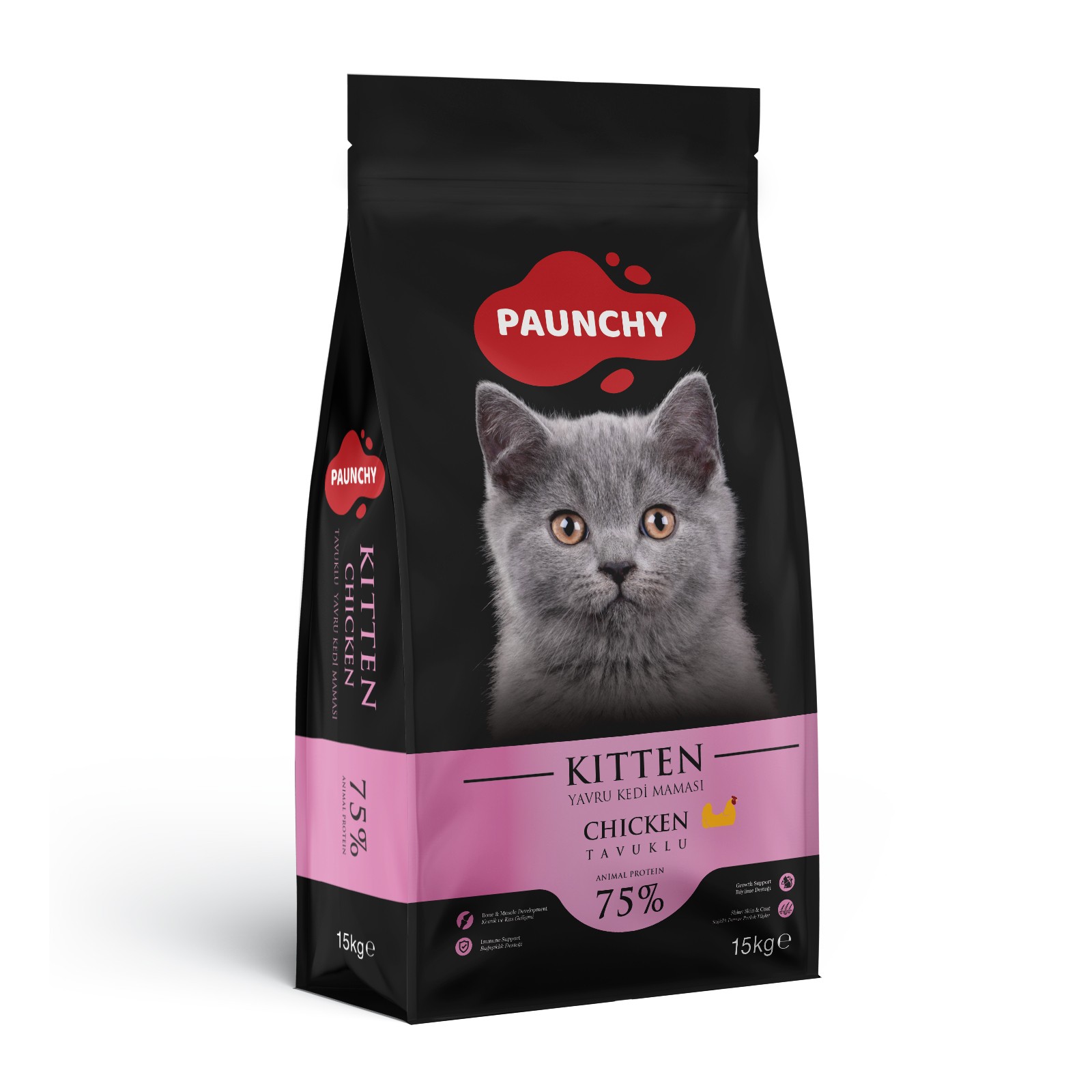 Paunchy Tavuklu Yavru Kedi Maması 15 Kg