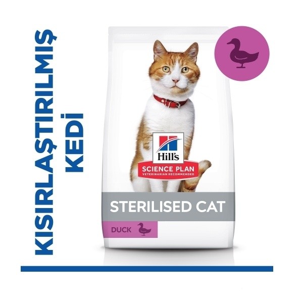 Hill's SCIENCE PLAN Ördekli Kısırlaştırılmış Kedi Maması 8kg + 2kg HEDİYE!