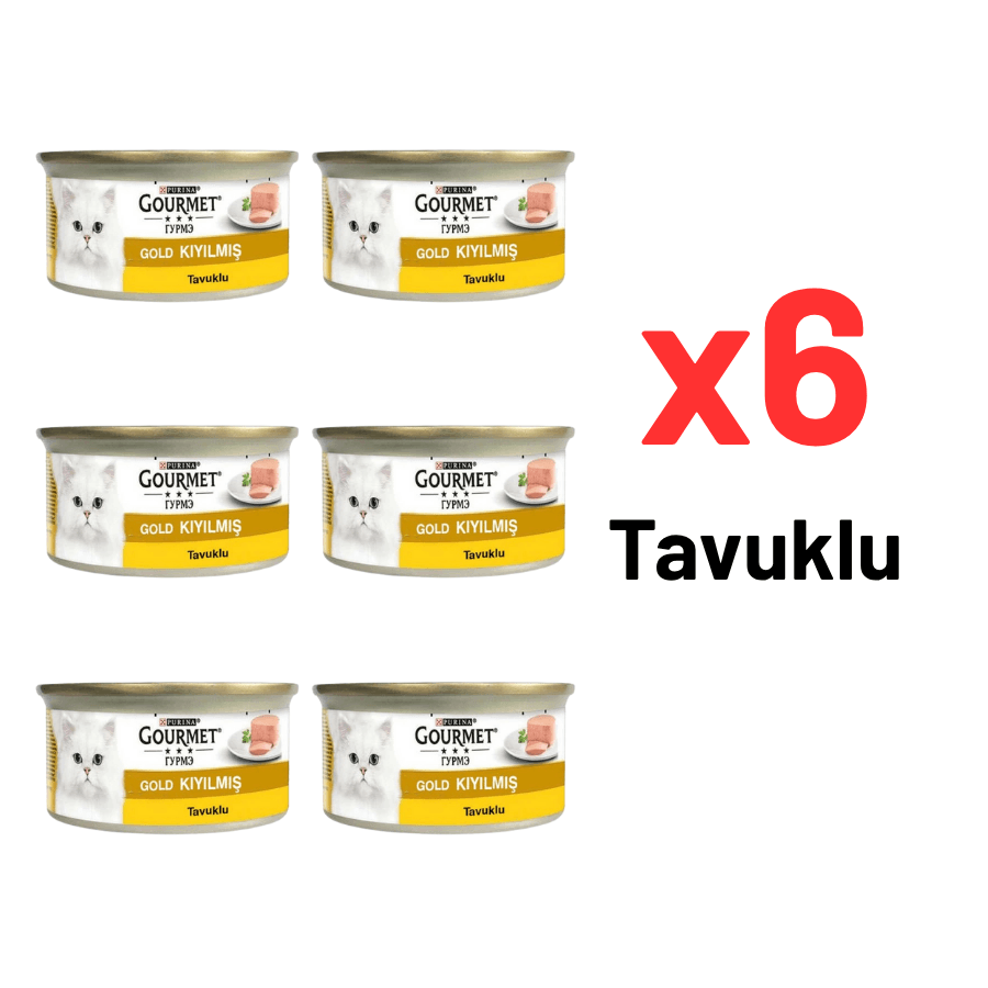 GOURMET® Gold Kıyılmış Tavuklu Yaş Kedi Maması 85 Gr 6'lı