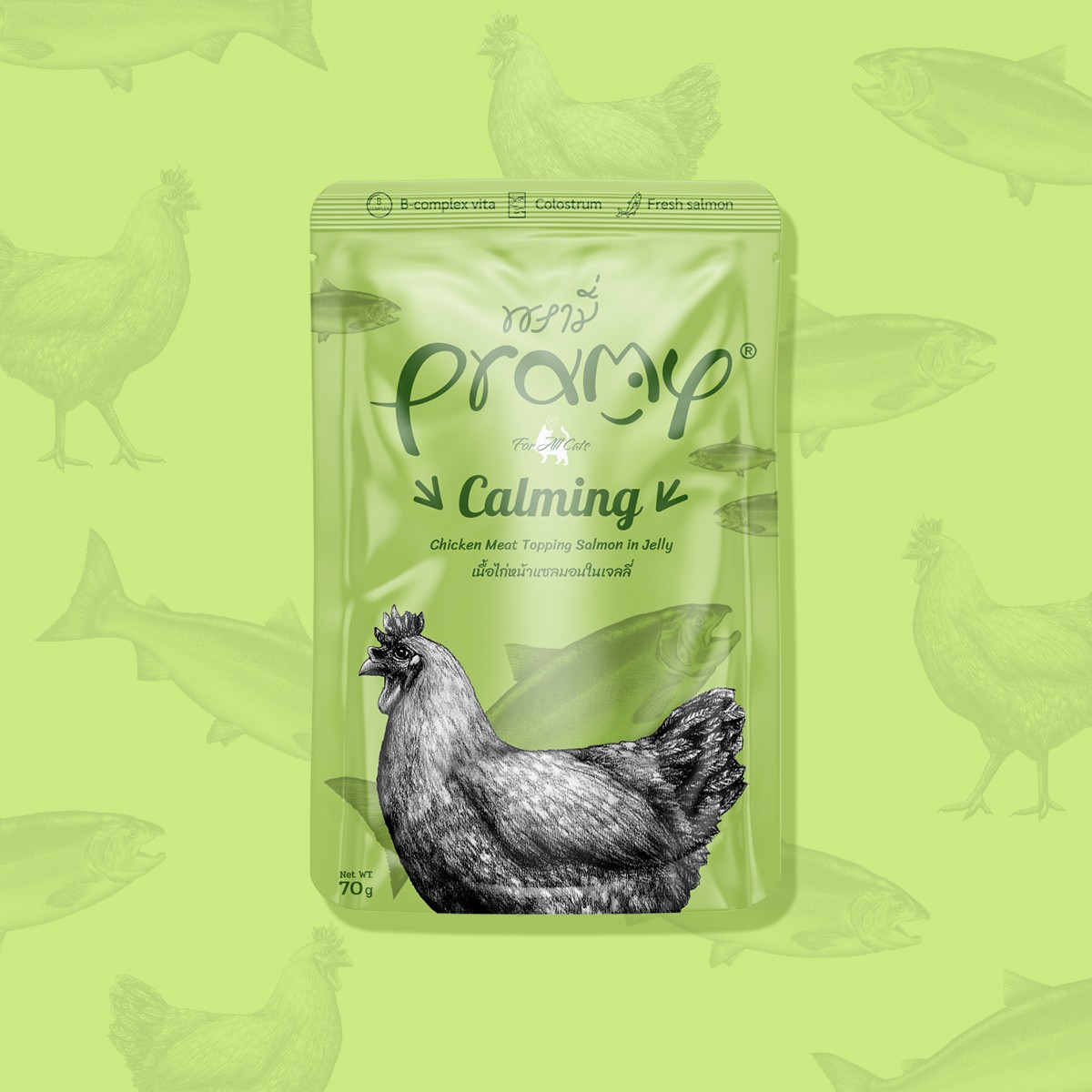 Pramy Tavuklu Jel Yaş Mama 70g -Calming-