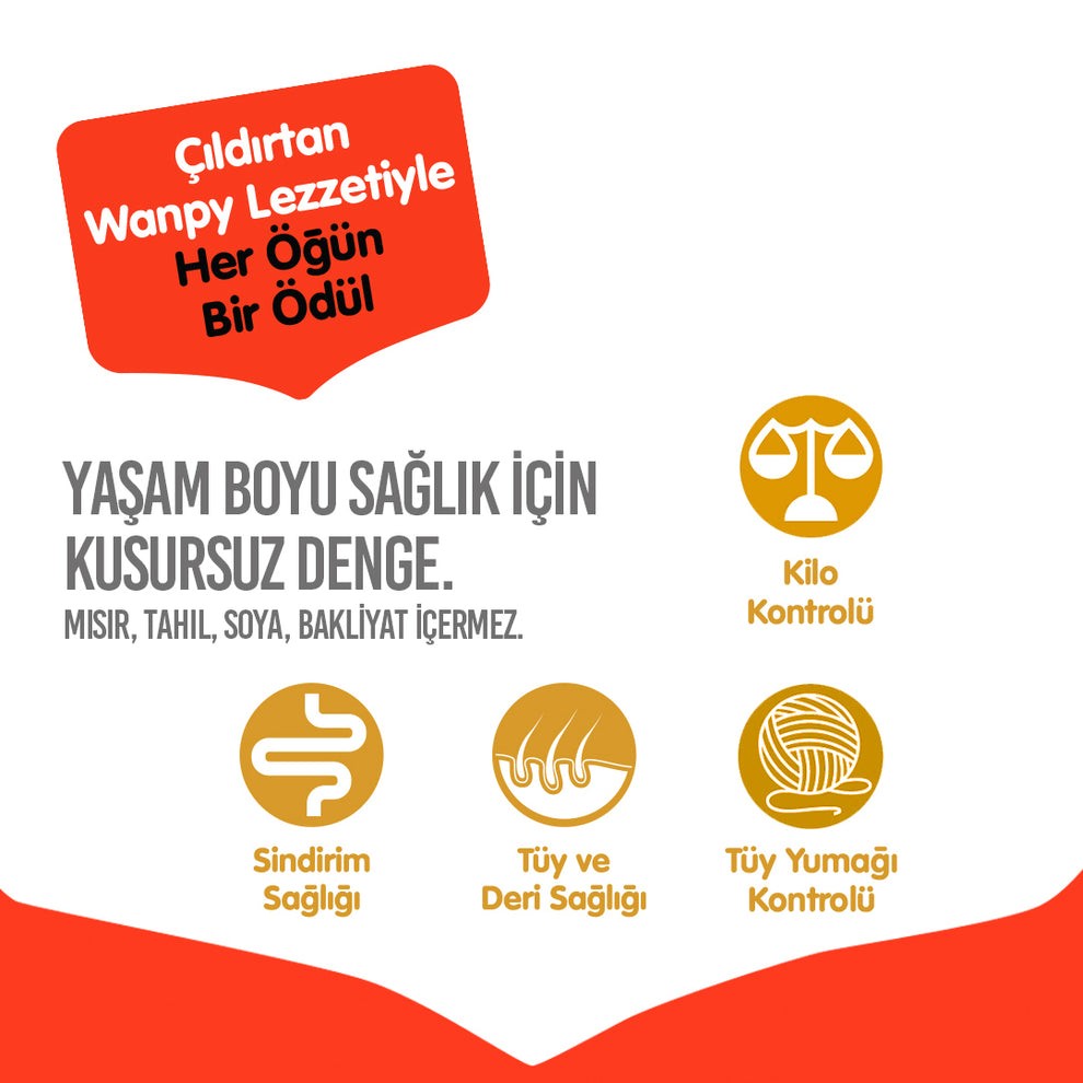 Wanpy Tahılsız Ton Balıklı Yetişkin Kedi Maması 1.5kg