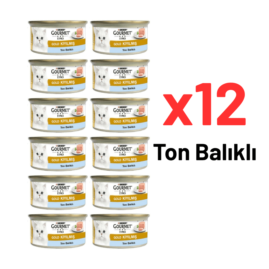GOURMET® Gold Ton Balıklı Kıyılmış Yaş Mama 85 Gr 12'li