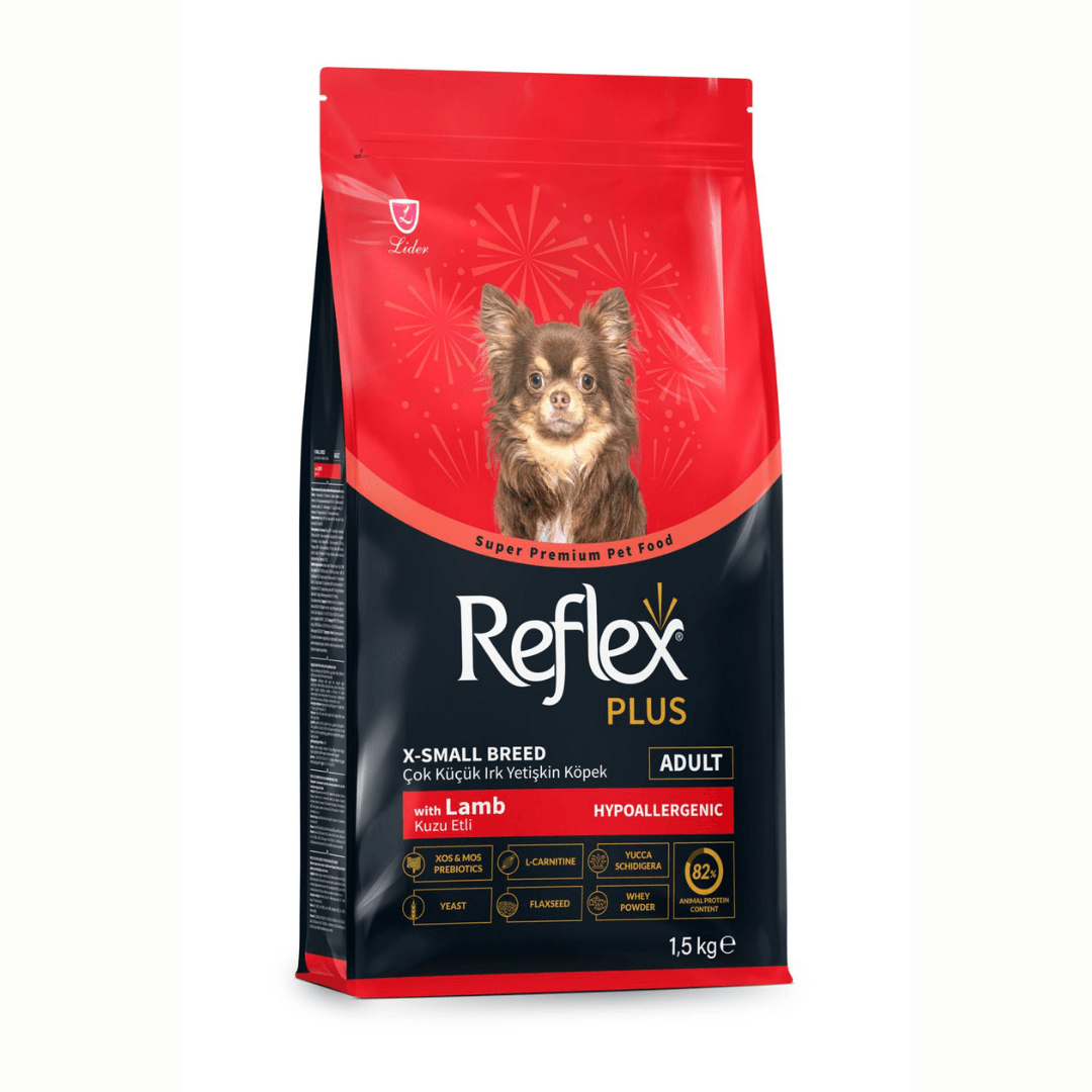 Reflex Plus Kuzu Etli Çok Küçük Irk Yetişkin Köpek Maması 1,5 Kg