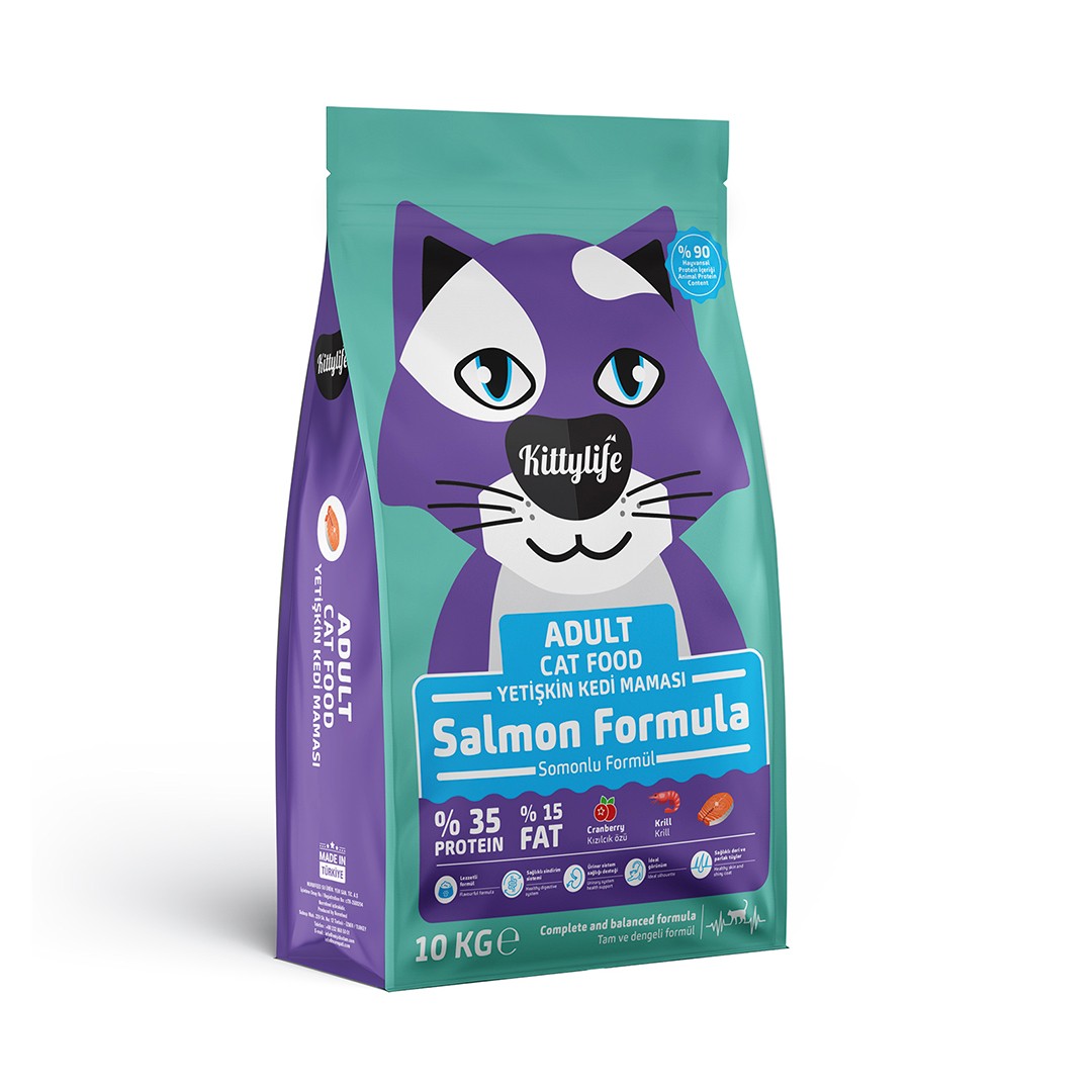 Kittylife Somonlu Yetişkin Kedi Maması - 10 kg