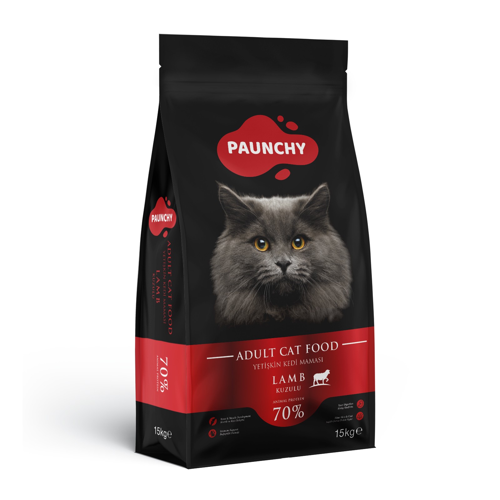 Paunchy Kuzulu Yetişkin Kedi Maması 15 Kg