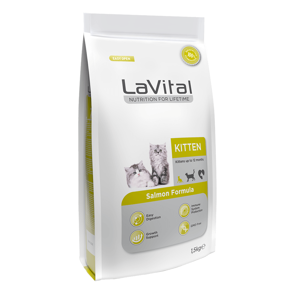 LaVital Yavru Kedi Maması Somonlu 1,5 Kg