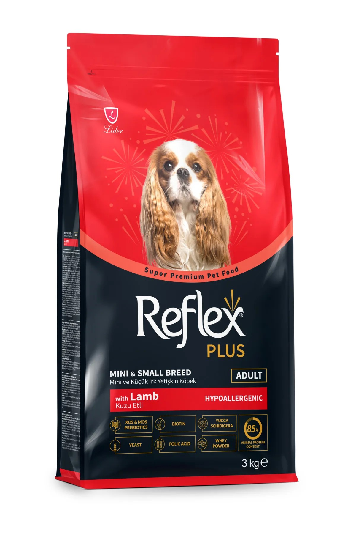 Reflex Plus Kuzu Etli Mini Ve Küçük Irk Yetişkin Köpek Maması 3 kg