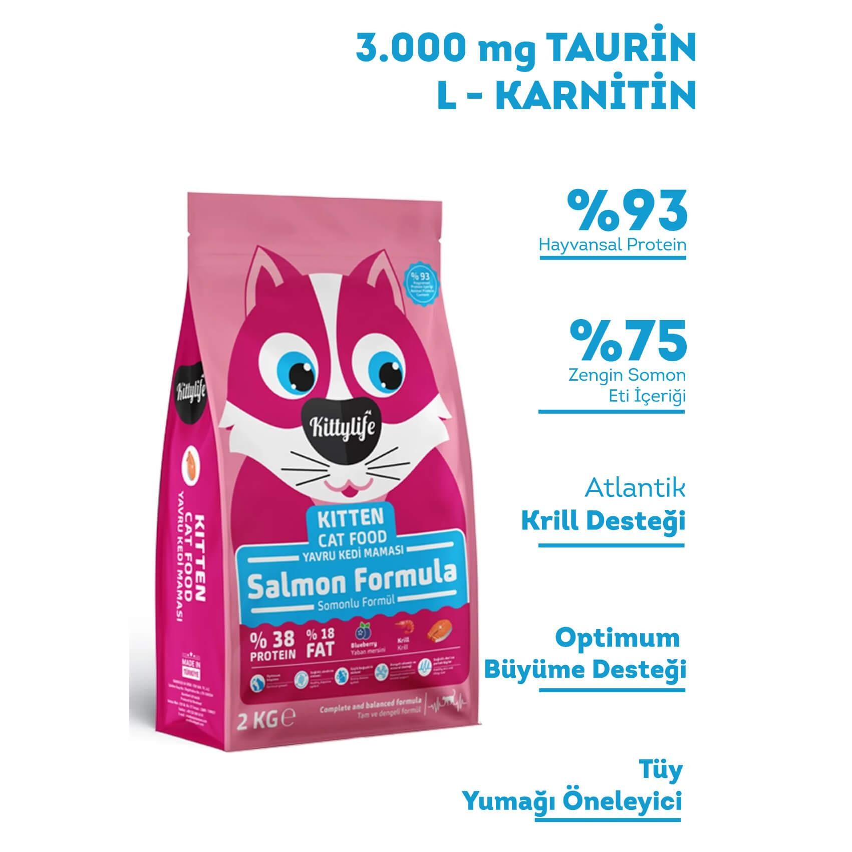 Kittylife Somonlu Yavru Kedi Maması - 2 kg
