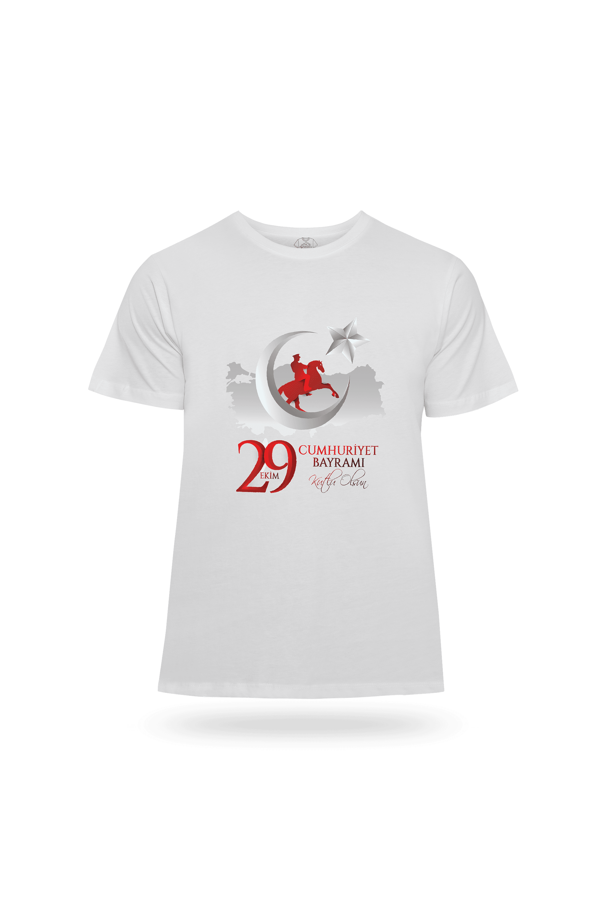 29 Ekim Gri Harita - T-Shirt