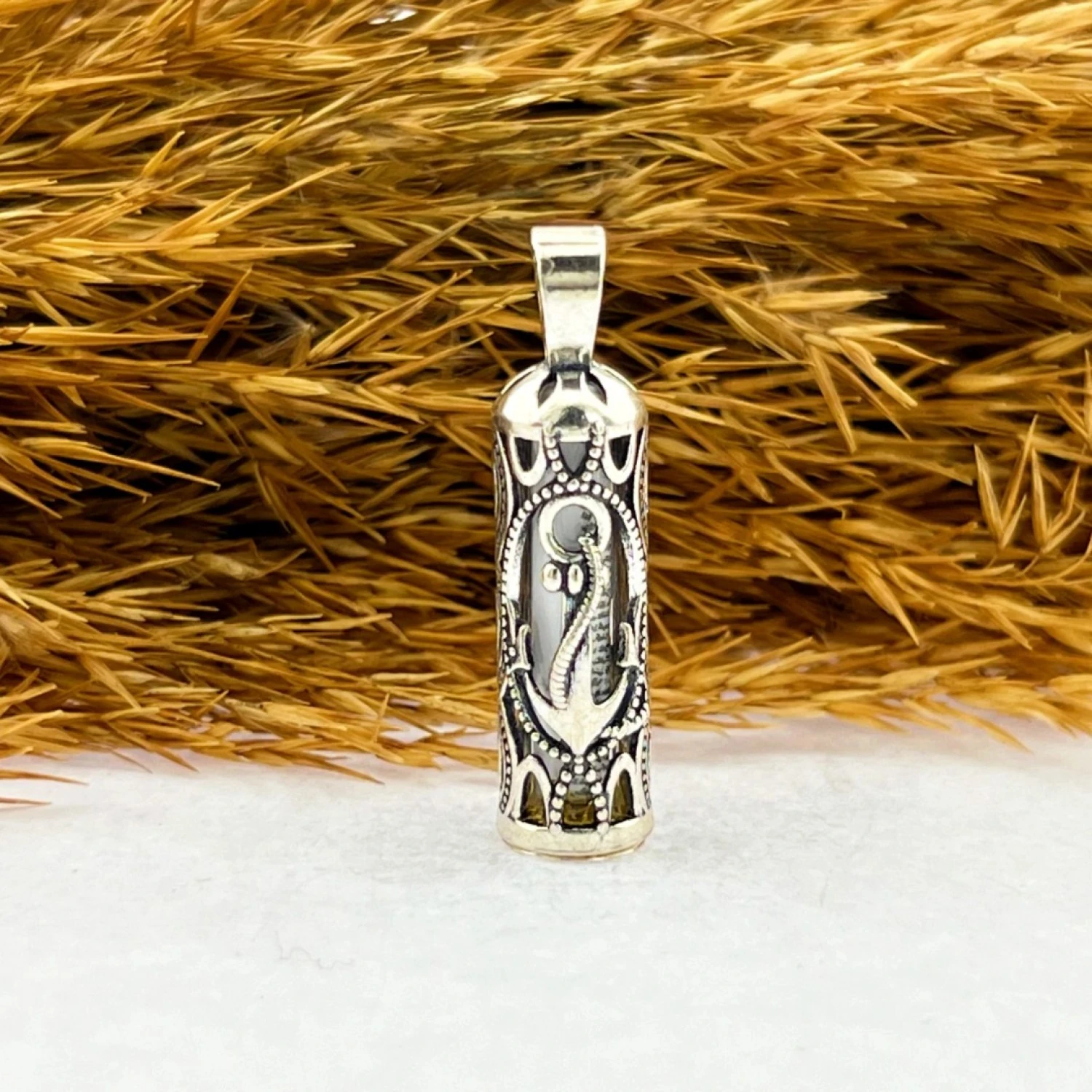 925 Ayar Gümüş Deniz Çapası Cevşen Kolye