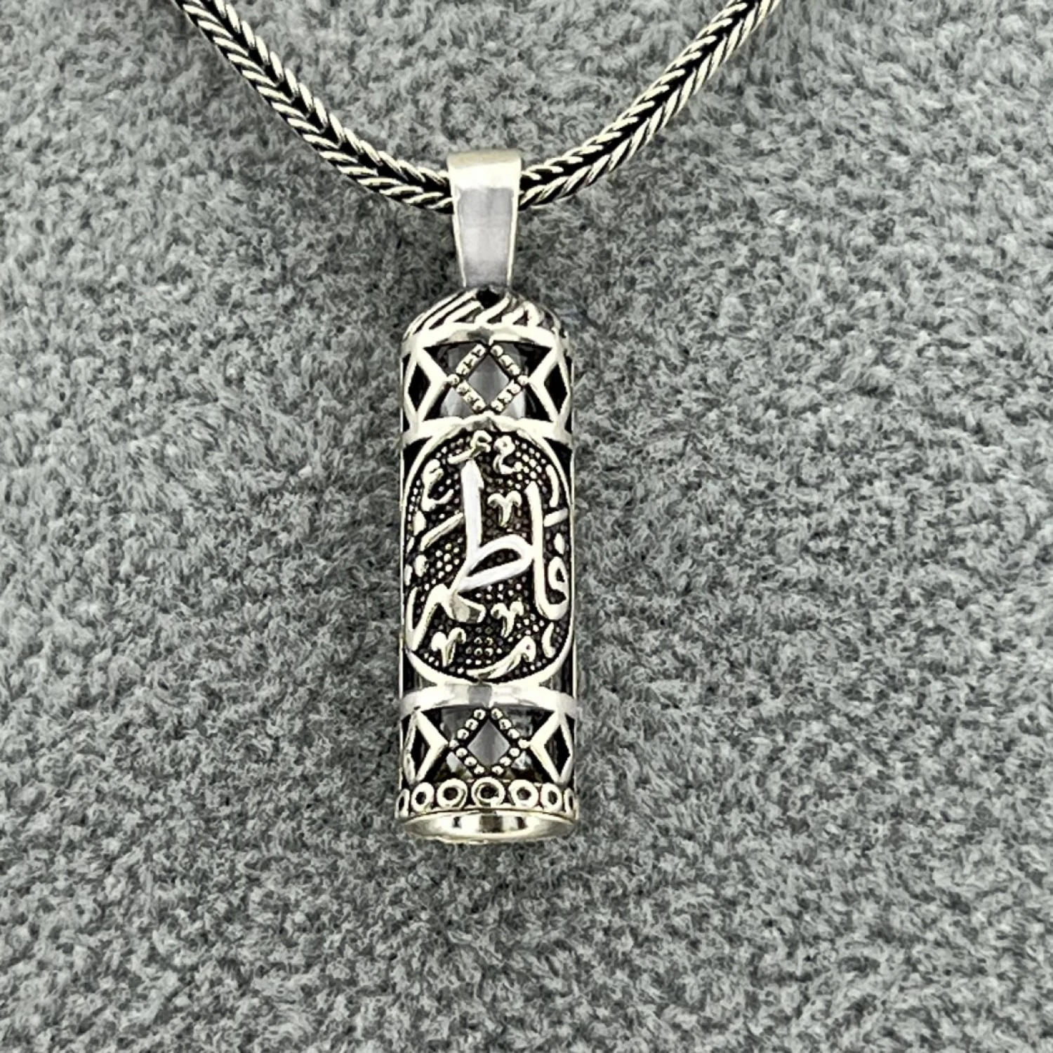 925 AYAR GÜMÜŞ FATMANIN ELİ CEVŞEN KOLYE