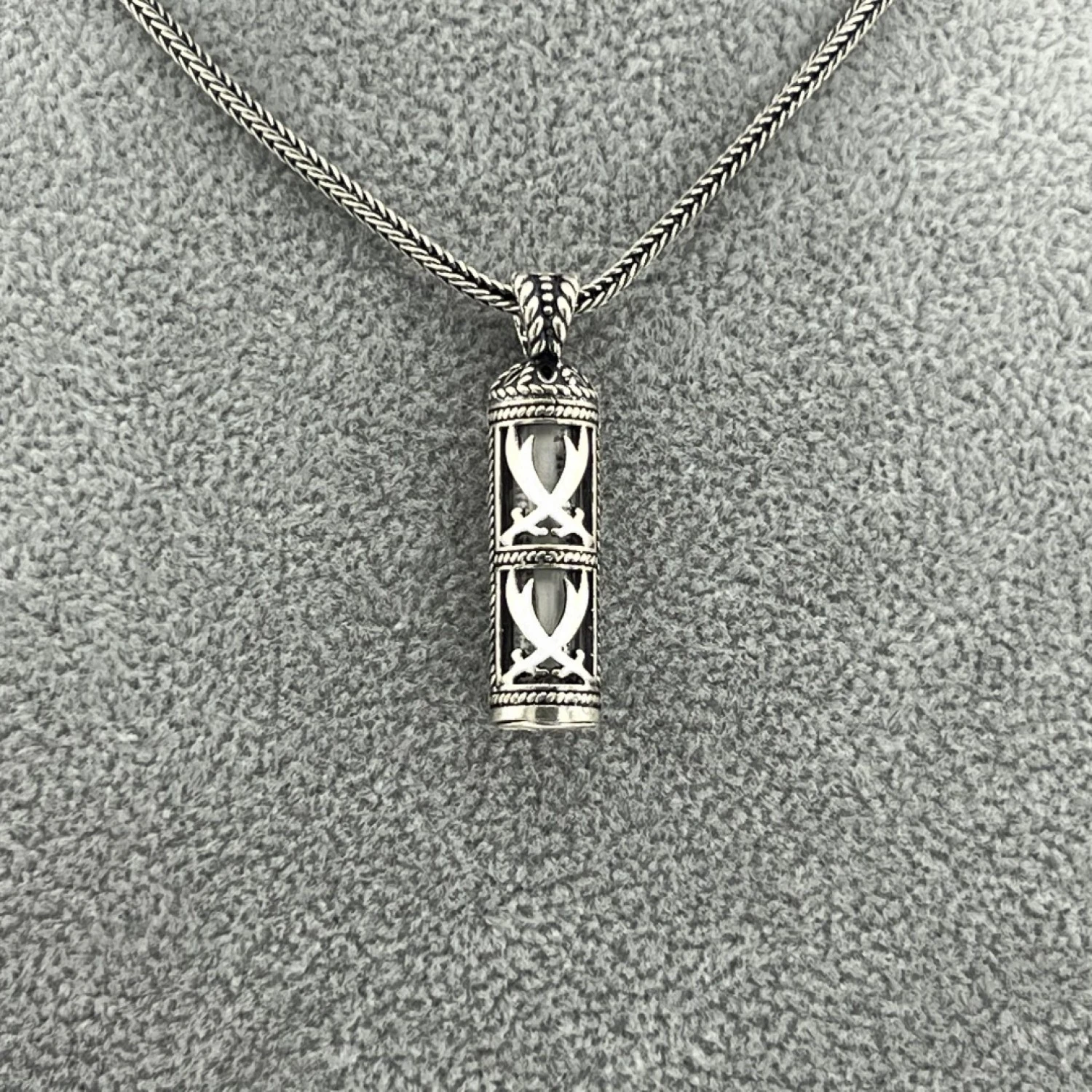 925 AYAR İKİLİ ZÜLFİKAR GÜMÜŞ CEVŞEN KOLYE