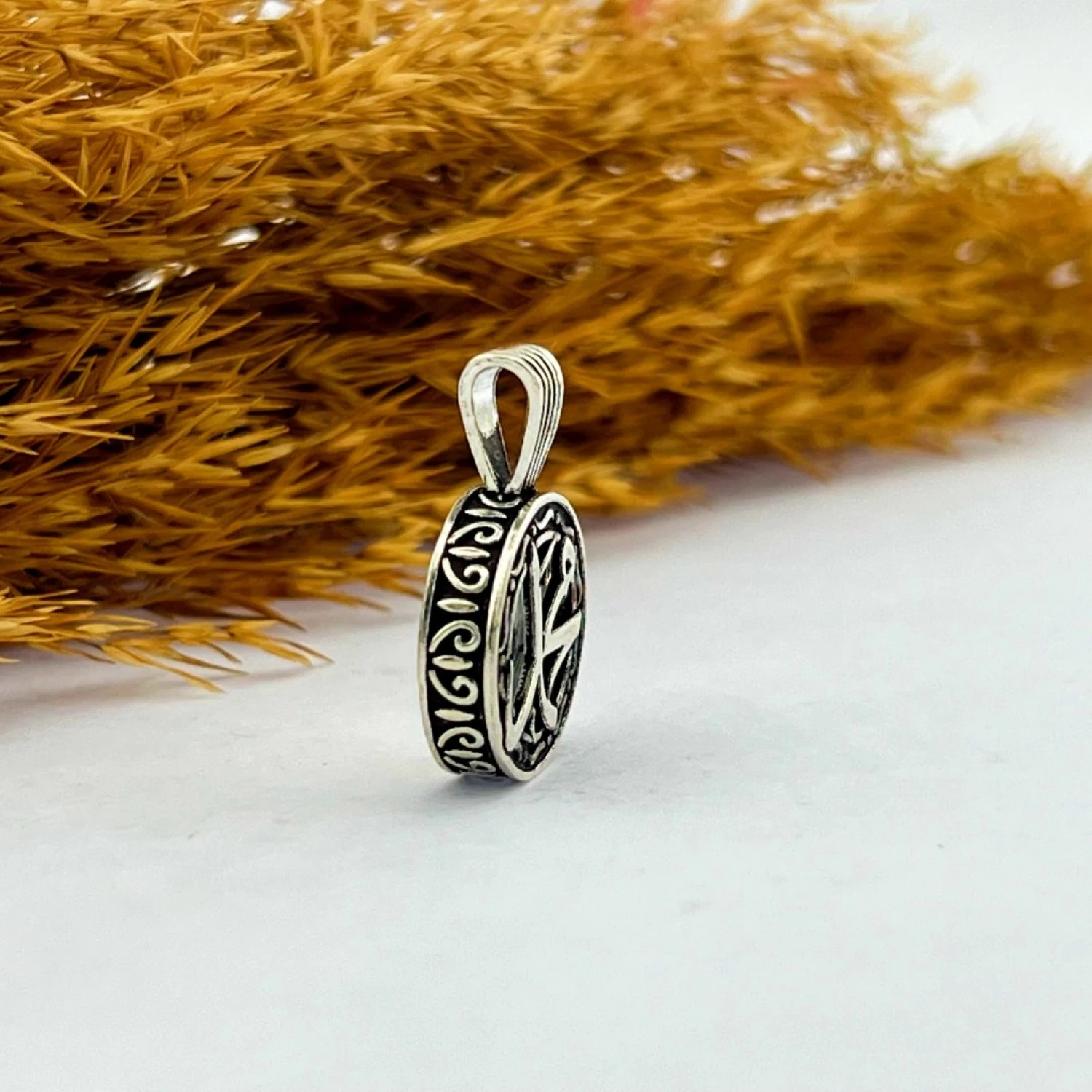 925 Ayar Gümüş "Hz. Muhammed" Yazılı Cevşen Kolye