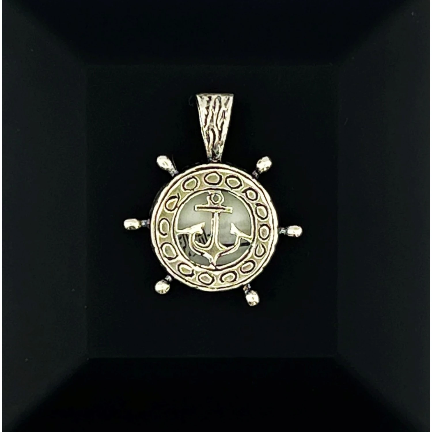 925 Ayar Gümüş Çapa Tasarım Cevşen Kolye 