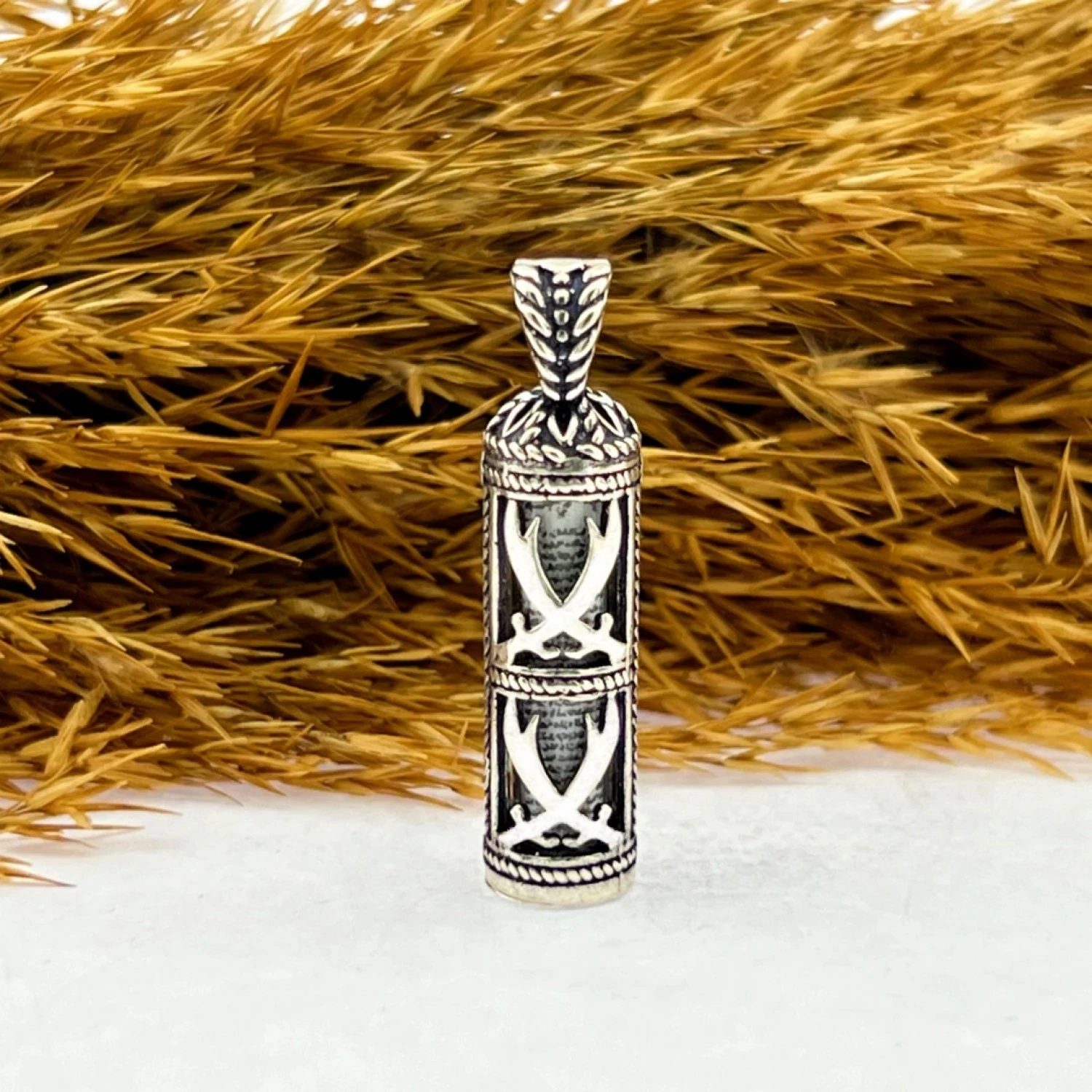 925 AYAR İKİLİ ZÜLFİKAR GÜMÜŞ CEVŞEN KOLYE