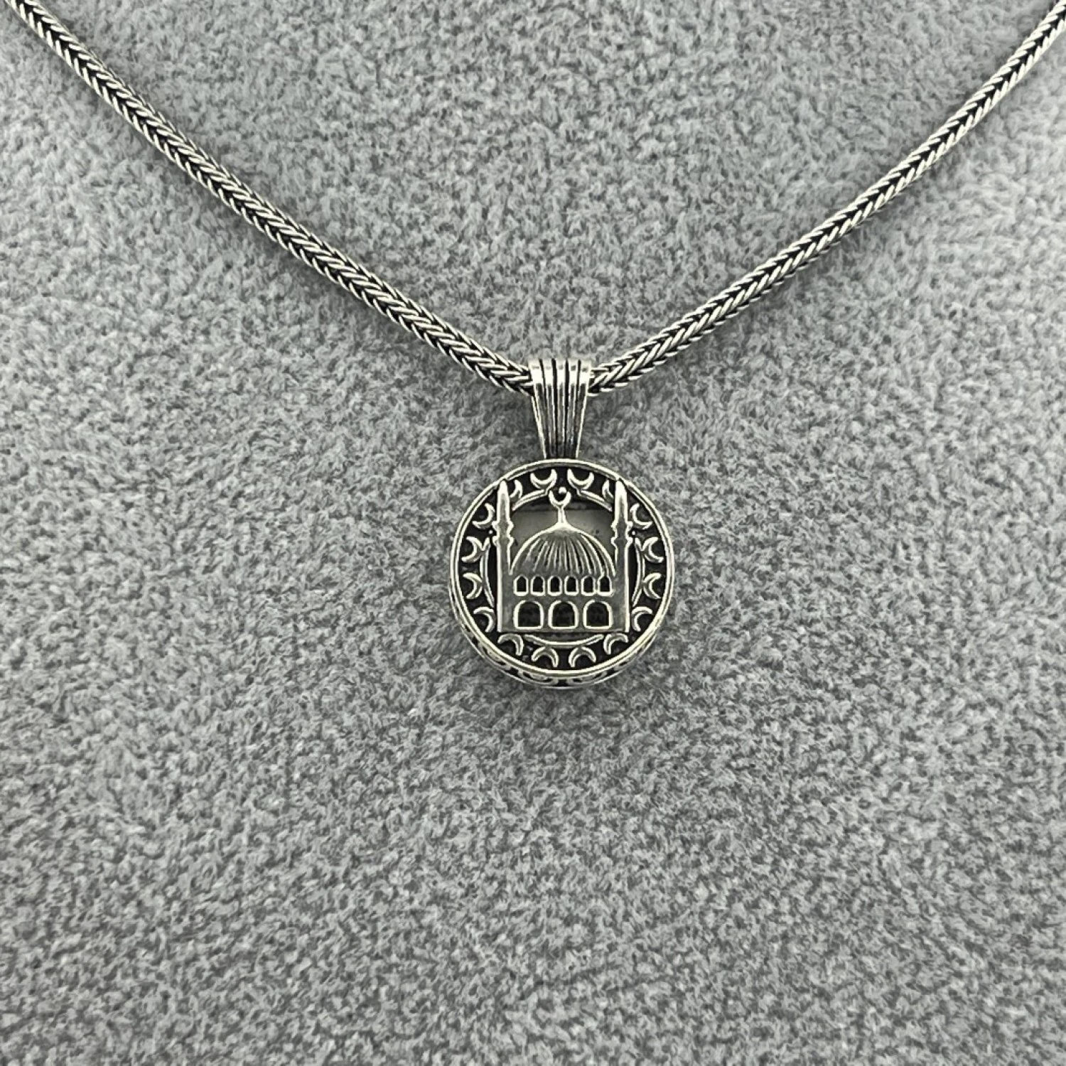 925 AYAR GÜMÜŞ CAMİ TASARIM CEVŞEN KOLYE