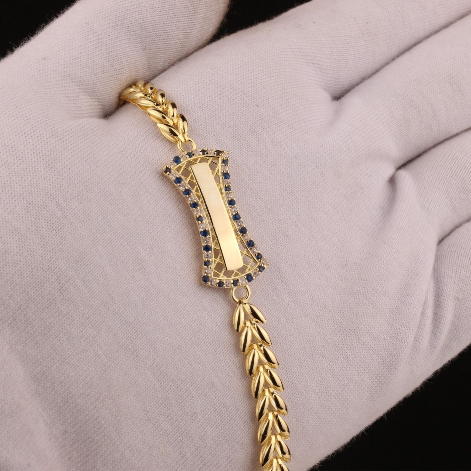 925 AYAR İSİM YAZILABİLİR UNİSEX GOLD GÜMÜŞ BİLEKLİK