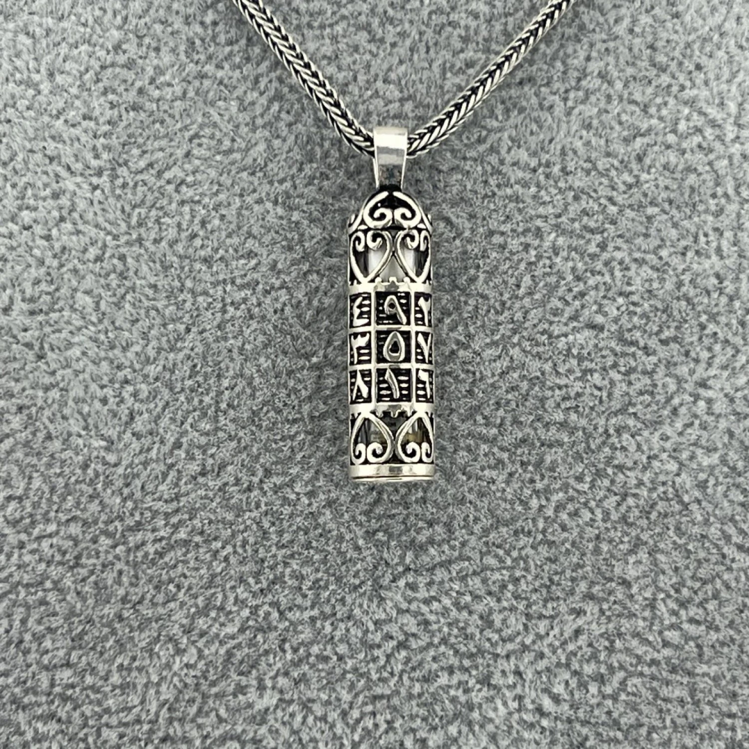 925 AYAR GÜMÜŞ EBCED DUALI CEVŞEN KOLYE