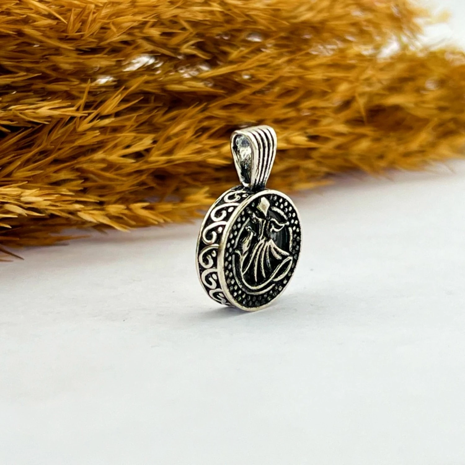 925 AYAR MEVLANA TASARIM GÜMÜŞ CEVŞEN KOLYE