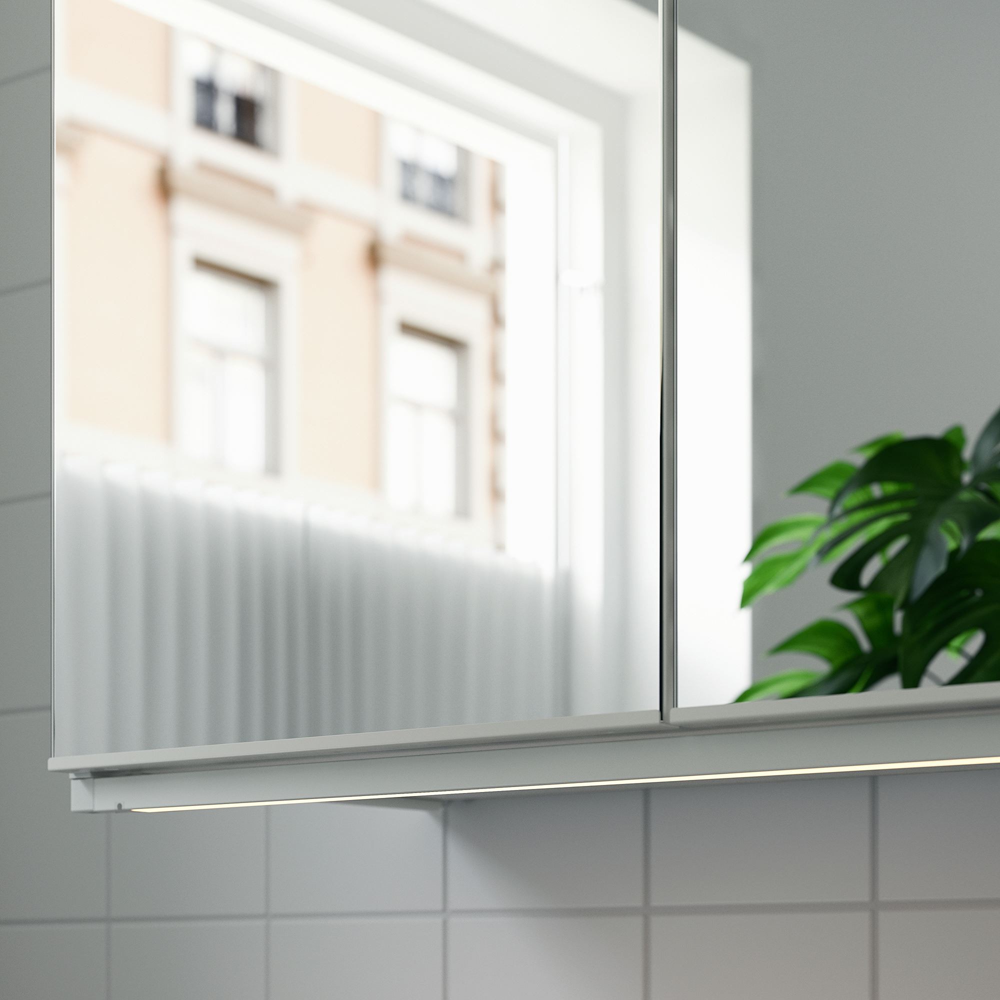 LED'li dolap aydınlatması, beyaz, 80 cm